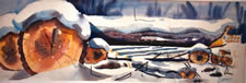 Sold Paintings: Winter Logging