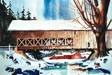 Sold Paintings: Bridge and Red Farm