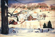 Sold Paintings: Vermont Village