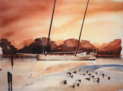 Frosty Morning with Ducks