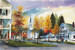 Autumn Traffic Painting