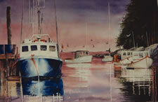 Sold Paintings: Back Cove Sunrise