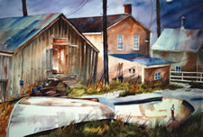 Sold Paintings: Boats Ashore