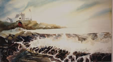 Sold Paintings: Mist at Nubble Light
